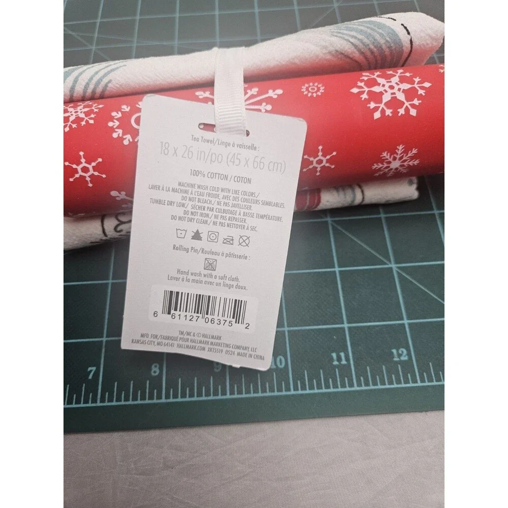 Hallmark Snowy Baking Set Snowman Tea Towel & 12